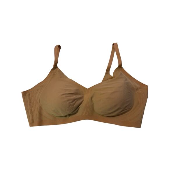 HONEYLOVE Wireless Crossover Bra Sand Tan XL Removable Pads Comfort Lift Support - Picture 1 of 7